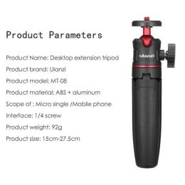 Настольный штатив Ulanzi MT-08 Mini Portable and Adjustable Desktop Tripod