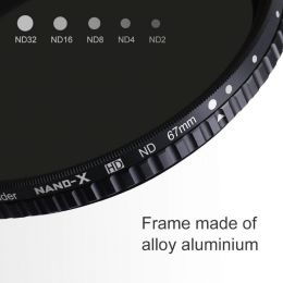 Светофильтр нейтральный K&F Concept Nano-X Pro 67 мм Variable Fader NDX, ND2-32 KF01.1132