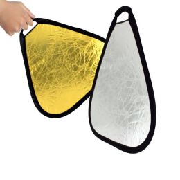 Светоотражатель NiceFoto Gold/silver portable reflector GS-Ø60cm