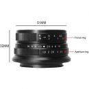 Объектив 7Artisans 25mm F1.8 X Mount Чёрный