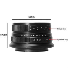 Объектив 7Artisans 25mm F1.8 X Mount Чёрный