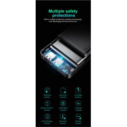 Внешний аккумулятор Baseus Mini Cu 10000mAh (Dual USB 2.1A output/micro input ) Чёрный