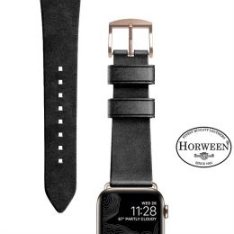 Ремешок Nomad Modern Slim для Apple Watch 38/40 мм Чёрный с золотой фурнитурой