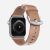 Ремешок Nomad Modern Slim для Apple Watch 38/40 мм Бежевый с серебряной фурнитурой