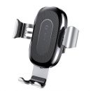 Автодержатель с беспроводной зарядкой Baseus Heukji Wireless Charger Gravity Car Mount Серебро