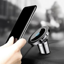 Магнитный автодержатель с беспроводной зарядкой + автозарядка Baseus Big Ears Car Mount Черный
