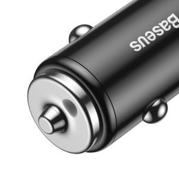 Автозарядка Baseus Small Screw Dual USB Quick Charge 36W черная