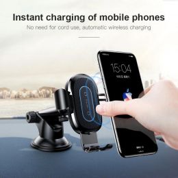 Автодержатель с беспроводной зарядкой Baseus Osculum 10W Чёрный