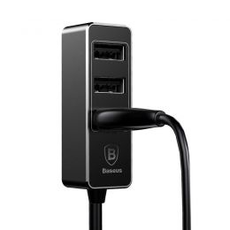 Автомобильная зарядка Baseus Enjoy Together 4USB Чёрная