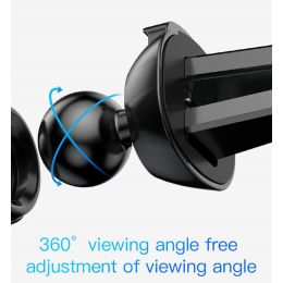 Автодержатель с беспроводная зарядкой Baseus Metal Car Mount Черный