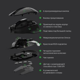 Игровая компьютерная мышь Xiaomi MIIIW Aurora 700G