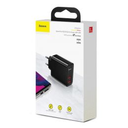 Сетевой адаптер Baseus Speed Dual QC3.0 30W Чёрный