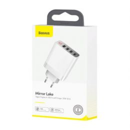 Сетевой адаптер Baseus Mirror Lake 4USB 30W Белый