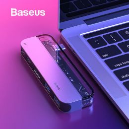 Хаб Baseus Transparent Type-C Красный