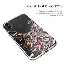 Чехол с Swarovski Kingxbar Flying для iPhone X/Xs Серебро