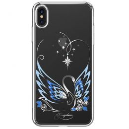 Чехол Kingxbar Swan для iPhone Xs Max Silver Frame
