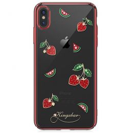 Чехол Kingxbar Tropical для iPhone Xs Max Strawberry