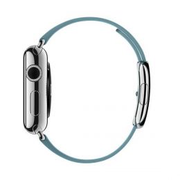 Ремешок кожаный Modern Buckle для Apple Watch 38/40 mm Голубой