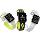 Ремешок спортивный Dot Style для Apple Watch 42/44 mm Черно-Зеленый
