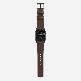 Ремешок кожаный Nomad Modern для Apple Watch 42/44 мм Коричневый с чёрной фурнитурой