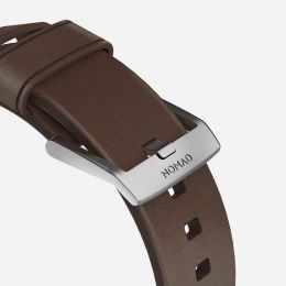 Ремешок кожаный Nomad Modern для Apple Watch 42/44 мм Коричневый с серебряной фурнитурой