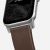 Ремешок кожаный Nomad Modern для Apple Watch 42/44 мм Коричневый с серебряной фурнитурой