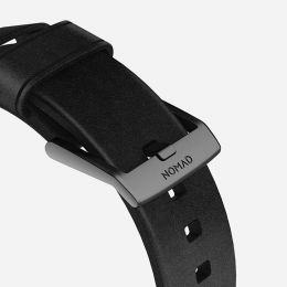 Ремешок кожаный Nomad Modern для Apple Watch 42/44 мм Чёрный с черной фурнитурой