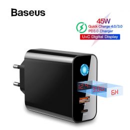 Сетевой адаптер Baseus Speed PPS intelligent 45 Вт Белый