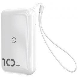 Внешний аккумулятор с беспроводной зарядкой Baseus Mini S Bracket 10W 10000mAh 18W Белый