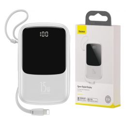 Внешний аккумулятор Baseus Qpow Lightning 10000мАч Белый
