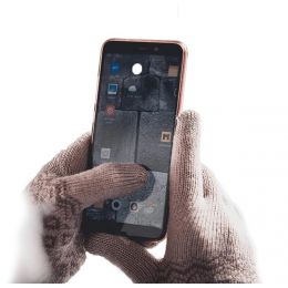 Перчатки для сенсорных экранов Xiaomi FO Touch Screen Warm Velvet Gloves Чёрные