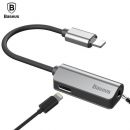 Переходник Lightning - mini-Jack 3,5 мм Baseus L32 Серебро