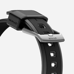 Ремешок силиконовый Nomad Rugged для Apple Watch 42/44 мм Серебряная застежка