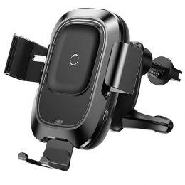 Автодержатель с беспроводной зарядкой Baseus Smart Vehicle Bracket Wireless Charger Чёрный