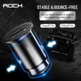 Зарядное устройство Rock Metal Mini PD Car Charger Серебро