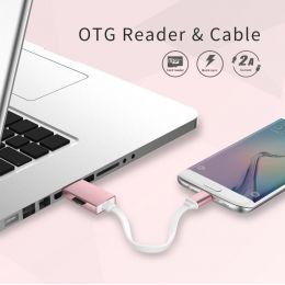 Кабель с карт-ридером Rock Space Micro USB OTG Серебро