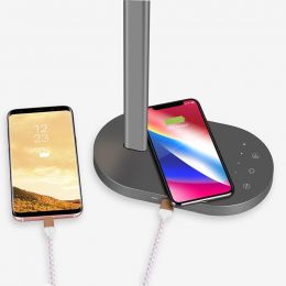 Светильник с беспроводной зарядкой Momax: Q.LED Серый