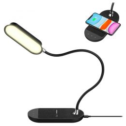 Светильник с беспроводной зарядкой Momax Q.LED Flex 10W Голубой