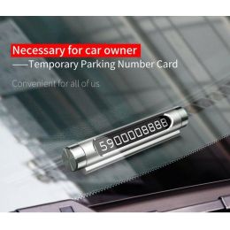 Двойная автовизитка Baseus Temporary Parking Number Card Серебро