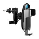 Автодержатель с беспроводной зарядкой Baseus Aurora 15W Серебро