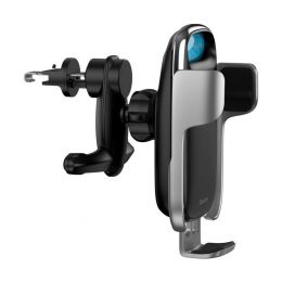 Автодержатель с беспроводной зарядкой Baseus Aurora 15W Серебро