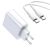 Сетевой адаптер Baseus Speed PPS QC 30W Белый (Type-C кабель)