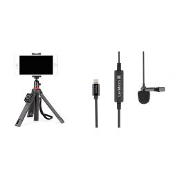 Комплект Saramonic LavMicro Di петличный микрофон для смартфонов (вход Apple Lightning)+TelePod Mobile