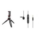 Комплект Saramonic LavMicro U2 Петличный микрофон с кабелем 6м для камер, видеокамер, смартфонов, рекордеров+MKPIXICLAMP-BK
