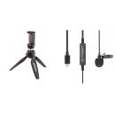 Комлект Saramonic LavMicro UC микрофон для смартфонов с кабелем 1,7м (вход USB-C)+MKPIXICLAMP-BK