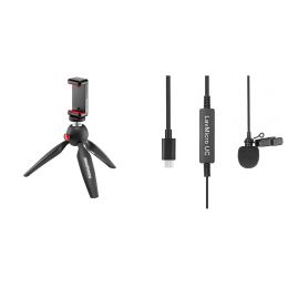Комлект Saramonic LavMicro UC микрофон для смартфонов с кабелем 1,7м (вход USB-C)+MKPIXICLAMP-BK