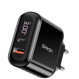 Сетевой адаптер Usams US-CC085 T23 18W Чёрный