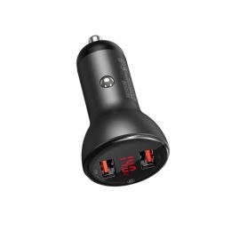 Автозарядка Baseus inAuto Dual Quick Charger 45W Серое