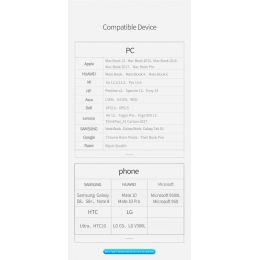 Хаб Rock Type-C to HDMI +USB3.0*2port+SD+PD converter Серый