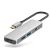 Хаб Rock Type-C to HDMI +USB3.0*2port+SD+PD converter Серый